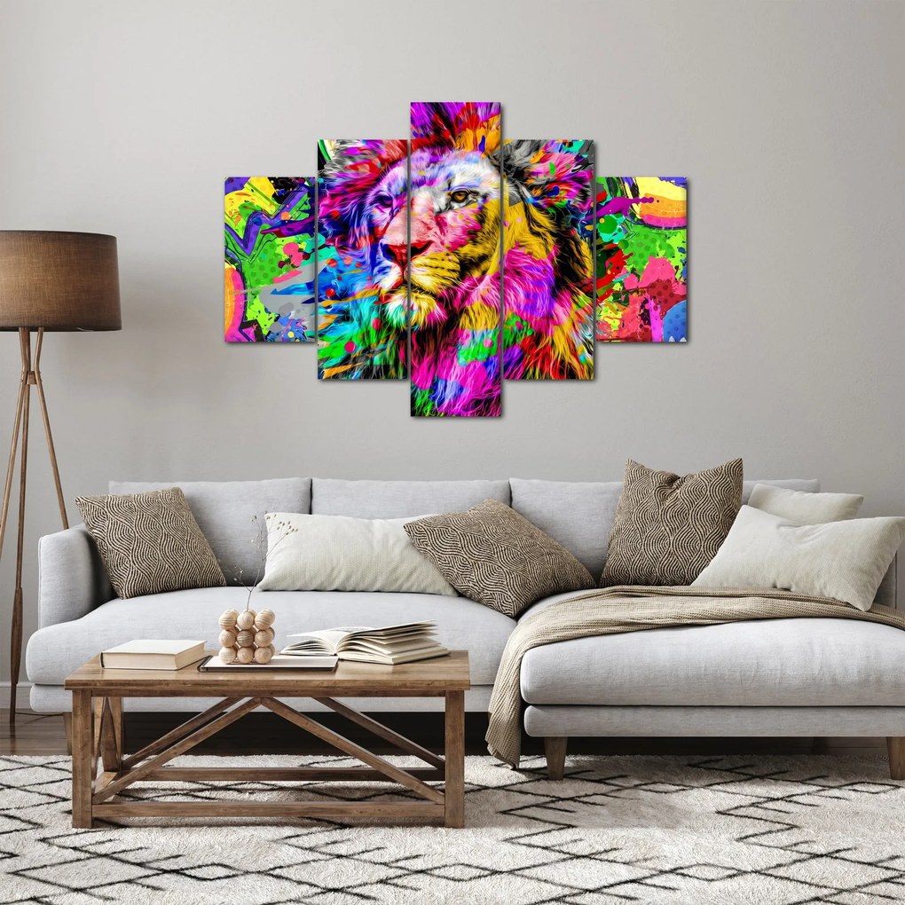 Obraz - 3D obraz leva (150x105 cm)