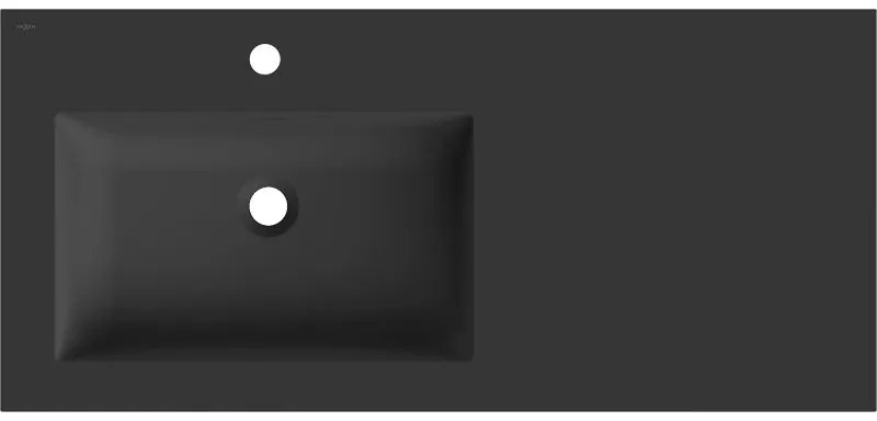 Mexen Otis, umývadlo na zapustenie 101 x 46,5 cm, ľavé, čierna matná, 25181071L