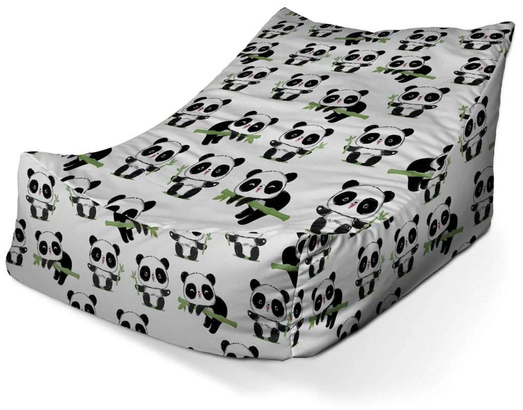 Sablio Sedací vak Lounge Pandy s vetvičkou - 80 x 95 x 50 cm