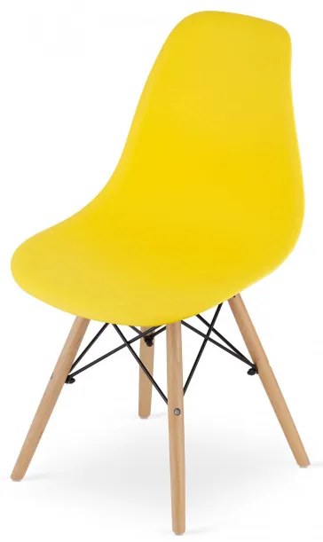 Set jedálenských stoličiek OSAKA žlté (hnedé nohy) 4ks