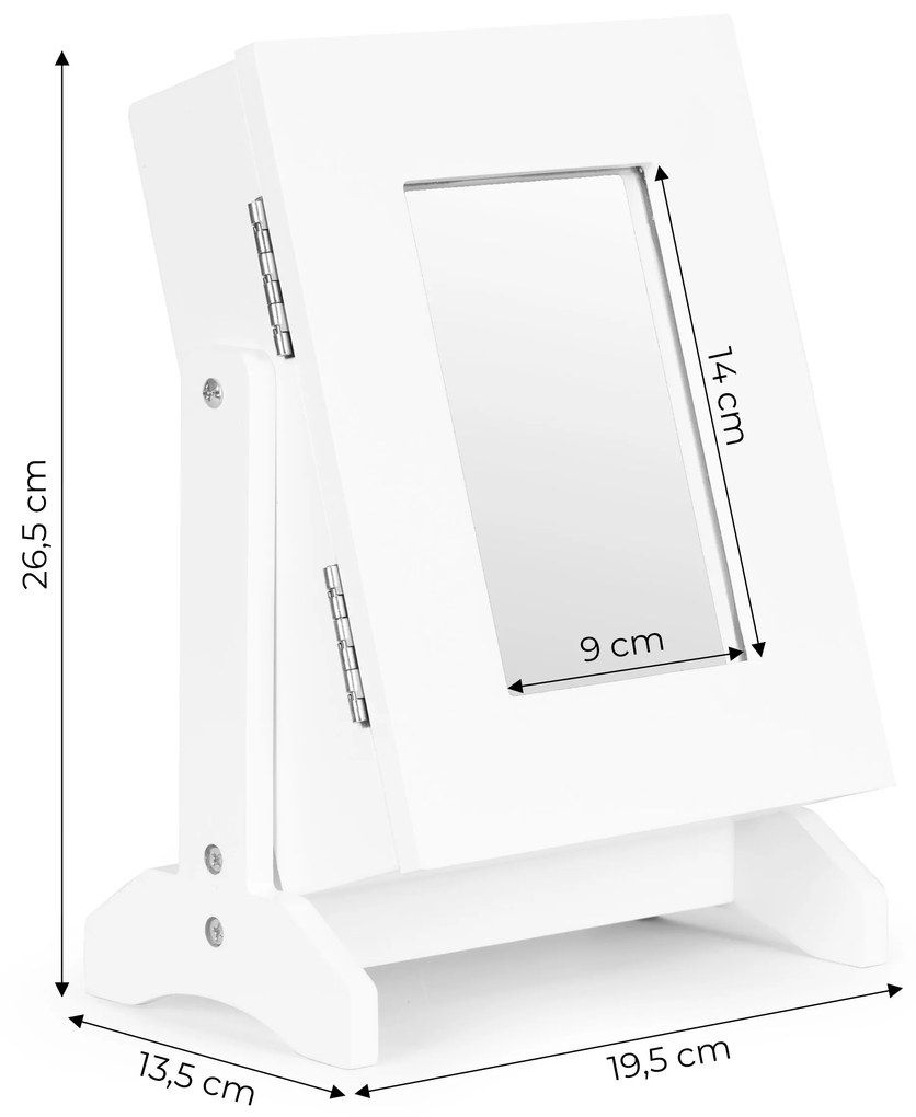Organizér na šperkovnicu so zrkadlom ModernHome