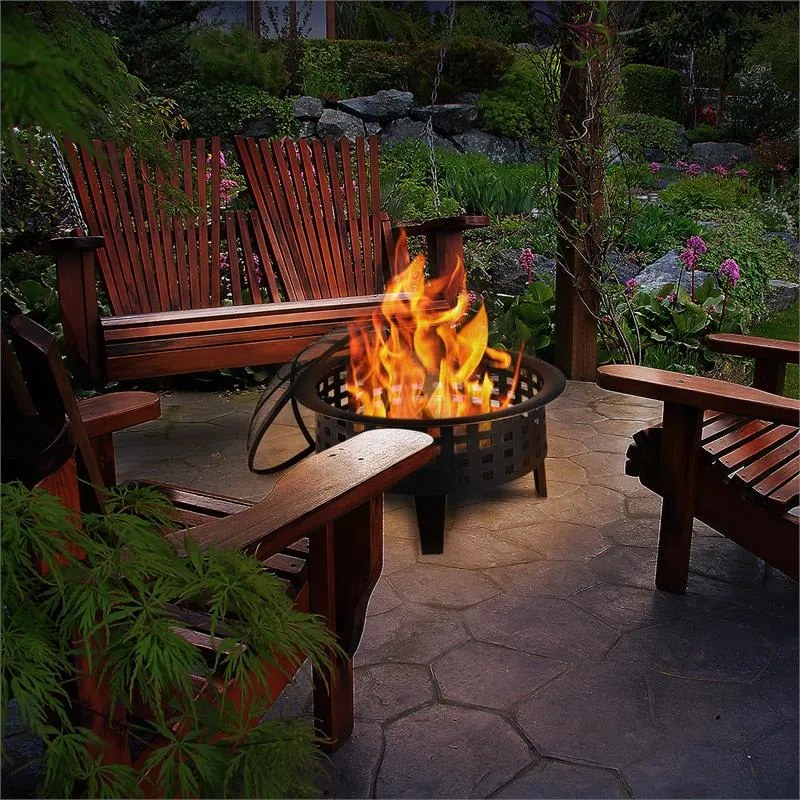 Blumfeldt Boston, ohnisko, misa na oheň, Ø 60 cm, oceľ, čiernené