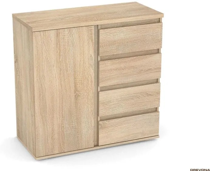 Drevona, komoda, REA AMY 7, dub bardolino