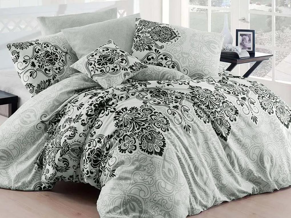 XPOSE® Bavlnené obliečky LUXURY na dve postele - sivé