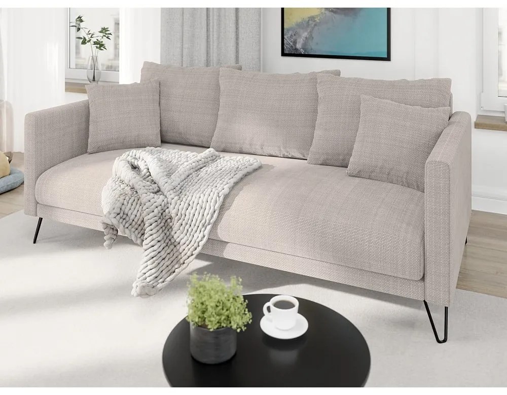 Svetlohnedá ženilková pohovka 200 cm Freya – Ropez