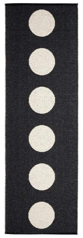 Čierno-biely vnútorný a vonkajší behúň 70x225 cm Vera Black – Pappelina