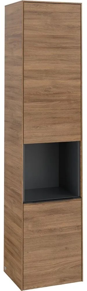 VILLEROY & BOCH Subway 3.0 závesná vysoká skrinka, 2 dvierka + 1 priehradka, pánty vľavo, 400 x 362 x 1710 mm, Oak Kansas, C58801RH