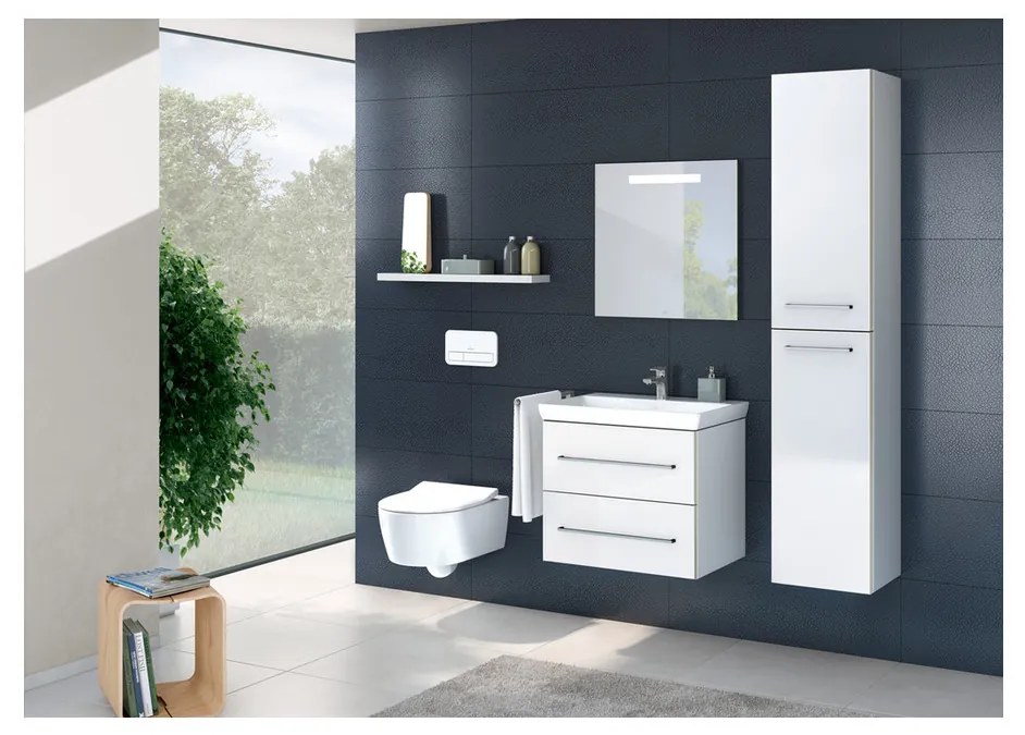 Villeroy & Boch AVENTO : vysoká skrinka 350x1760x372mm, 2 dvierka, pánty vľavo, Arizona Oak, A89400VH