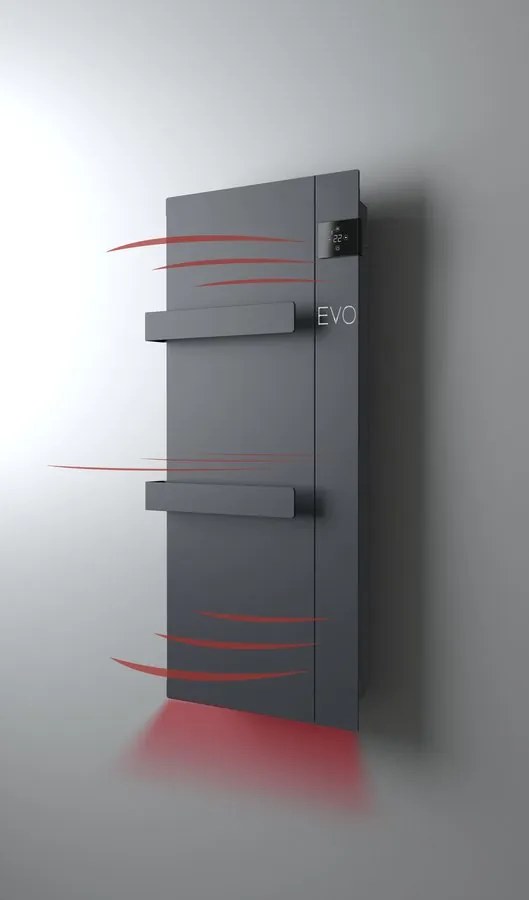 Sapho Sapho, ONSEN EVO elektrické vykurovacie teleso, 400x900mm, 1000 W, antracit, ONS10011