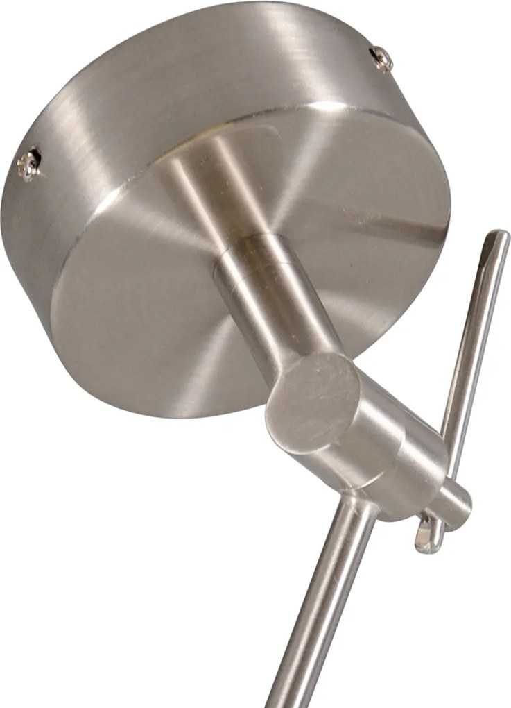 Inteligentné závesné svietidlo oceľ s tienidlom bielym 35 cm vrátane Wifi A60 - Blitz