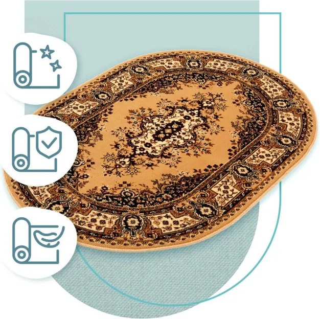 Koberec Agnella Standard Fatima béžový  ovál