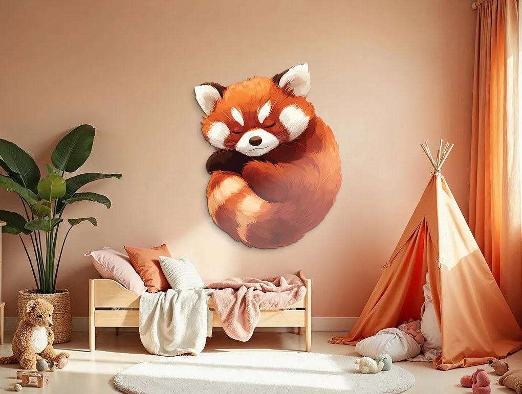 drevko | Obraz Sdrevkoca červená panda 60 x 475 cm
