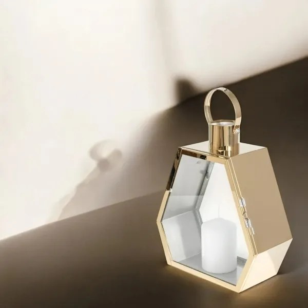 Dekoratívna lucerna 43 cm zlatá