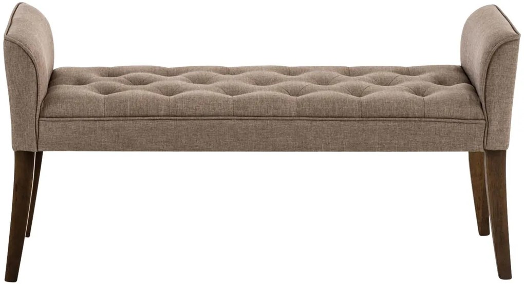 Lavica Cleopatra Chaiselongue látka, nohy antik tmavé - Sivo-hnedá (Taupe)