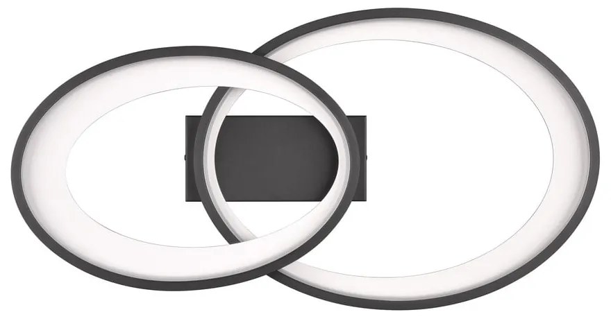 Čierno-biele LED stropné svietidlo 30x57 cm Malaga – Reality