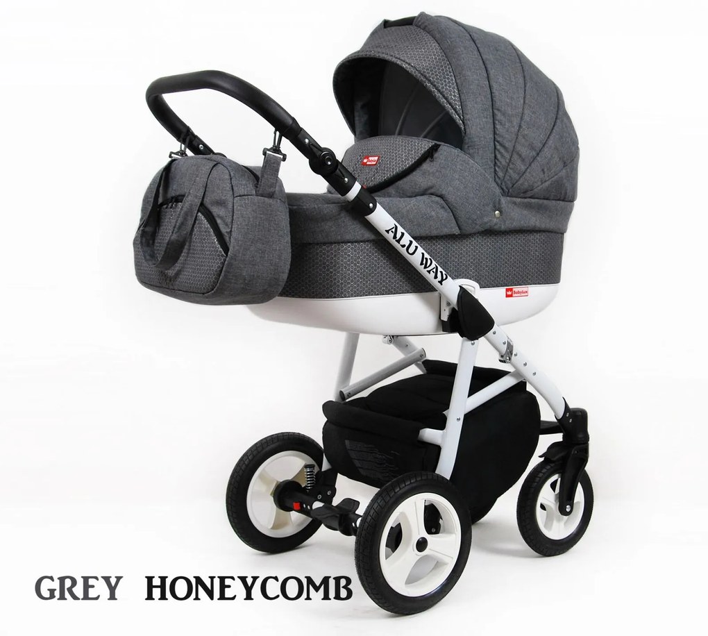Kombinovaný kočík Raf-pol Alu way - Grey honeycomb (3-kombinácia)