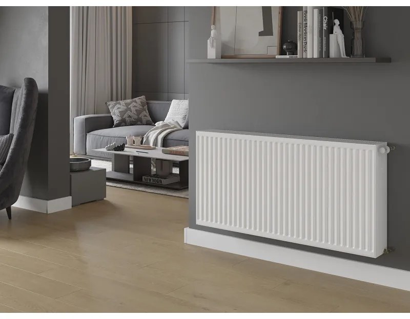 Mexen, Panelový radiátor Mexen C33 900 x 1100 mm, bočné pripojenie, 3500 W, biely - W433-090-110-00