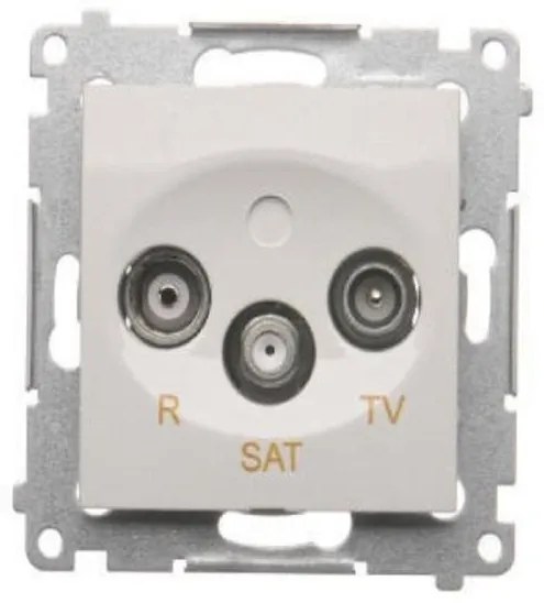 DASK/11 Koncová R-TV-SAT anténna zásuvka biely