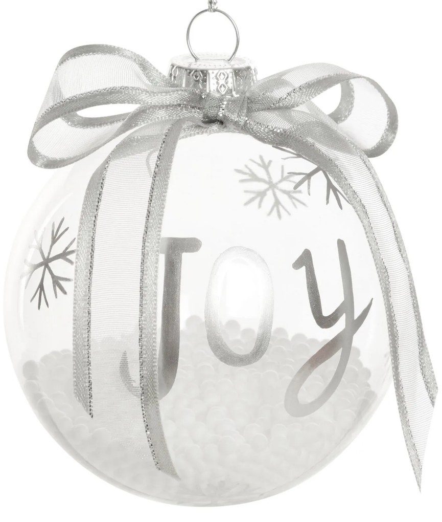 SKLENENÁ VIANOČNÁ BANKA NA STROMČEK SADA 4 KS (FI) 10 CM VZOROVANÁ