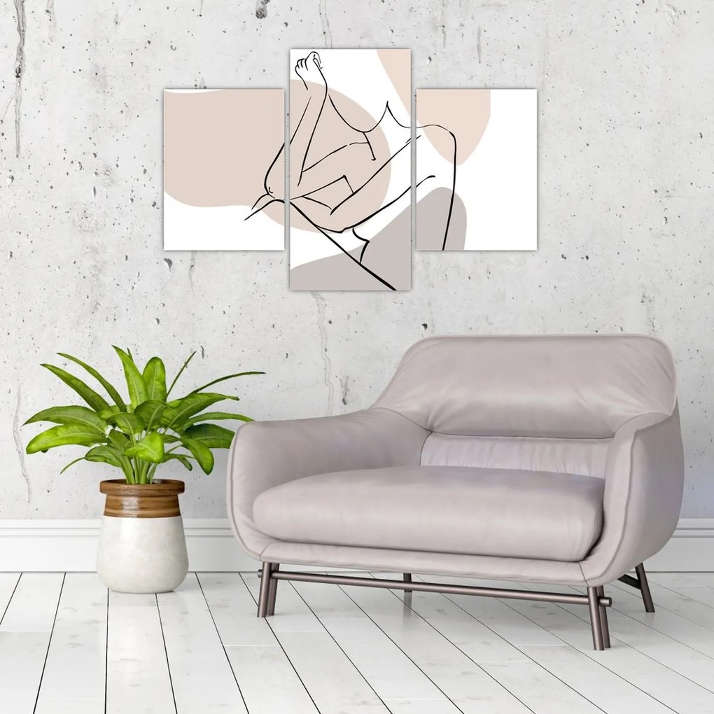 Obraz - Woman body line art N⁰1 (90x60 cm)