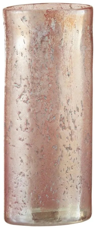 Tmavo ružová sklenená oválna váza Sianel - 13*9*30 cm