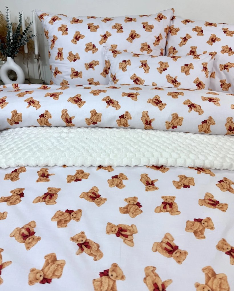 INTERMEDIC SK Posteľné obliečky Mackovia s mašličkou 140x200/70x90 cm – Bavlna, Zips