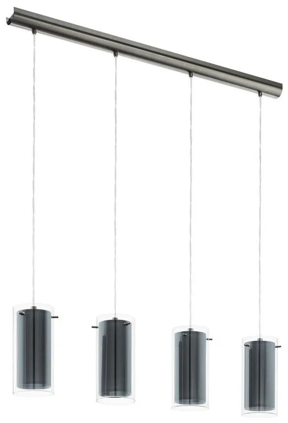 Eglo 99287 - Luster na lanku PINTO TEXTIL 4xE27/16W/230V