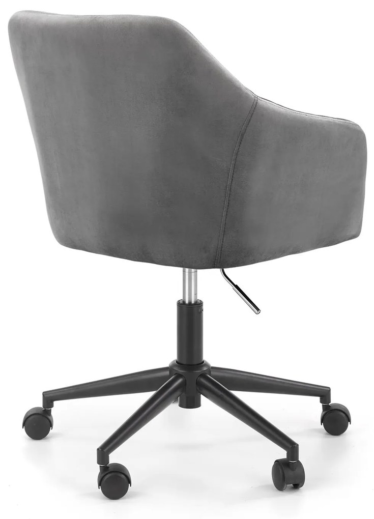 Sivá kancelárska stolička MARIBO VELVET
