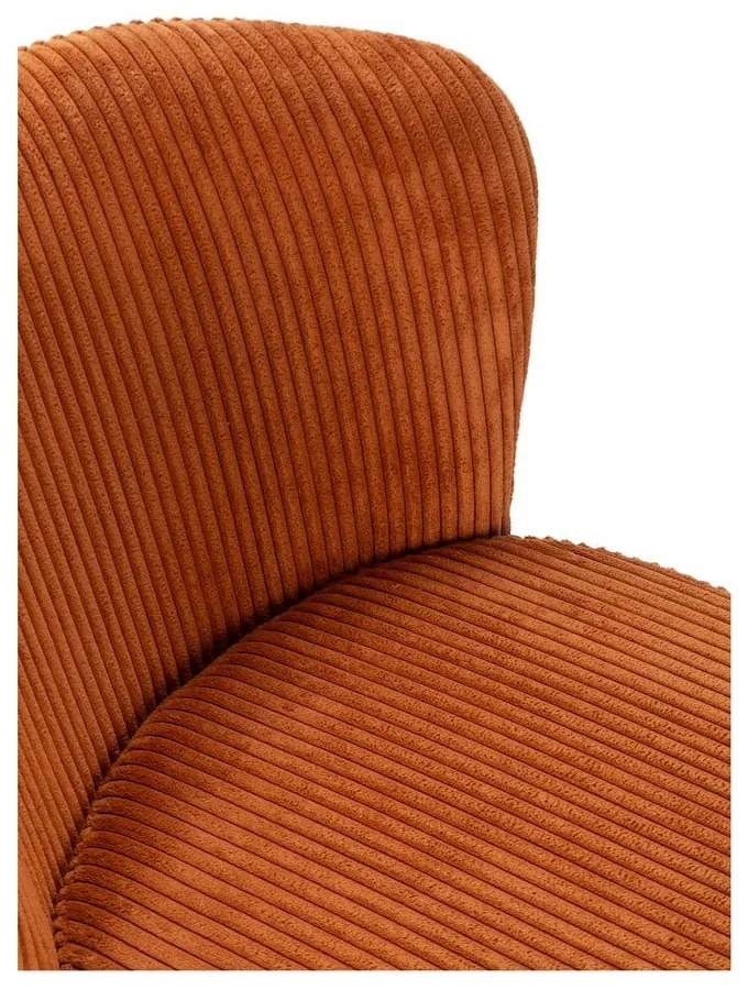 Oranžové menčestrové jedálenské stoličky v súprave 4 ks Megan – Marckeric