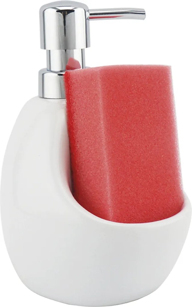 Kuchinox Dávkovač mydla MINI s priehradkou - AMP_005M, biela/chróm