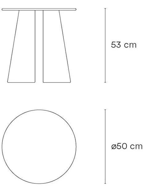 Odkladací stolík cep čierny 50 x 50 MUZZA