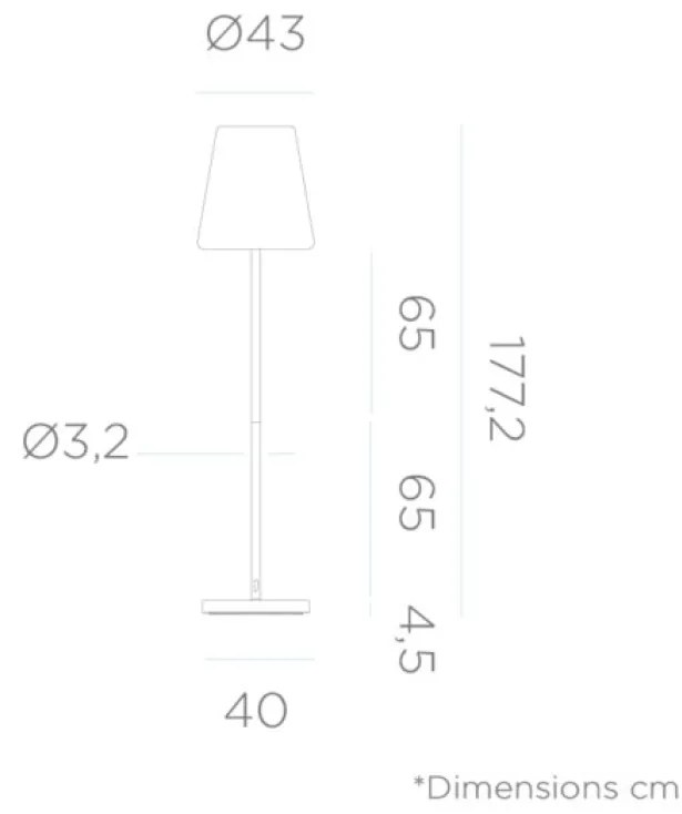 LOLA 180 EXTERIÉROVÁ LAMPA rose gold