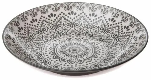 Porcelánový hlboký tanier Grey Orient, 21,5 cm