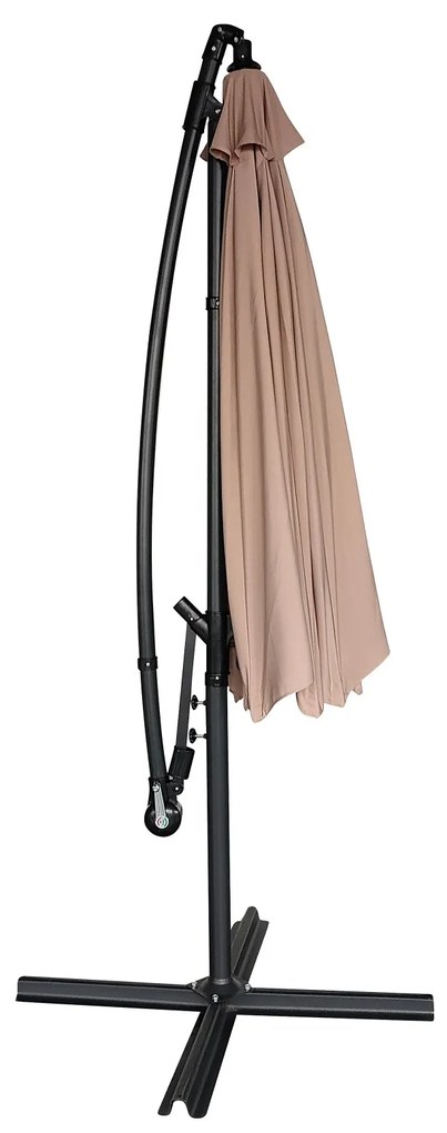 Zahradní slunečník Houseland Zynex 300 cm světle hnědý