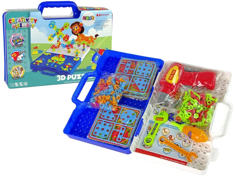 Lean Toys DIY 3D puzzle v kufríku s príslušenstvom