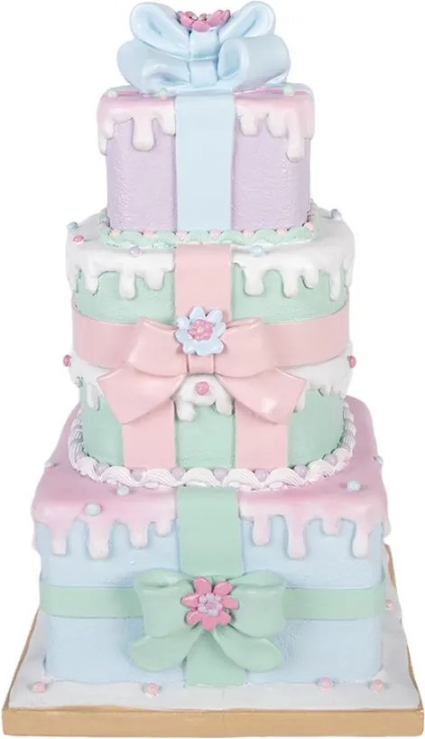 Vianočné dekorácie 3-poschodová torta Pastel Christmas Chic - 19*18*30 cm