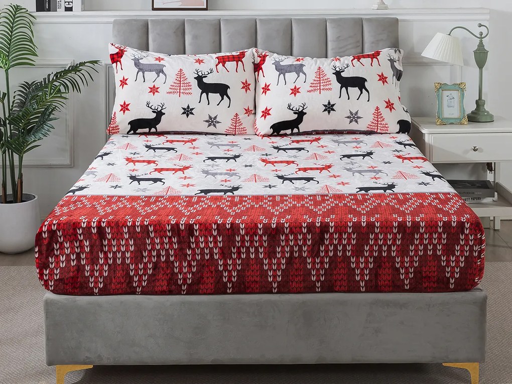 XPOSE® Mikroplyšová plachta LYANA Exclusive - červená 180x200 cm