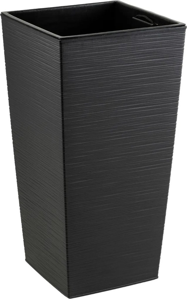 Plastový květináč Porto Riflo 67,7x35x35 cm černý