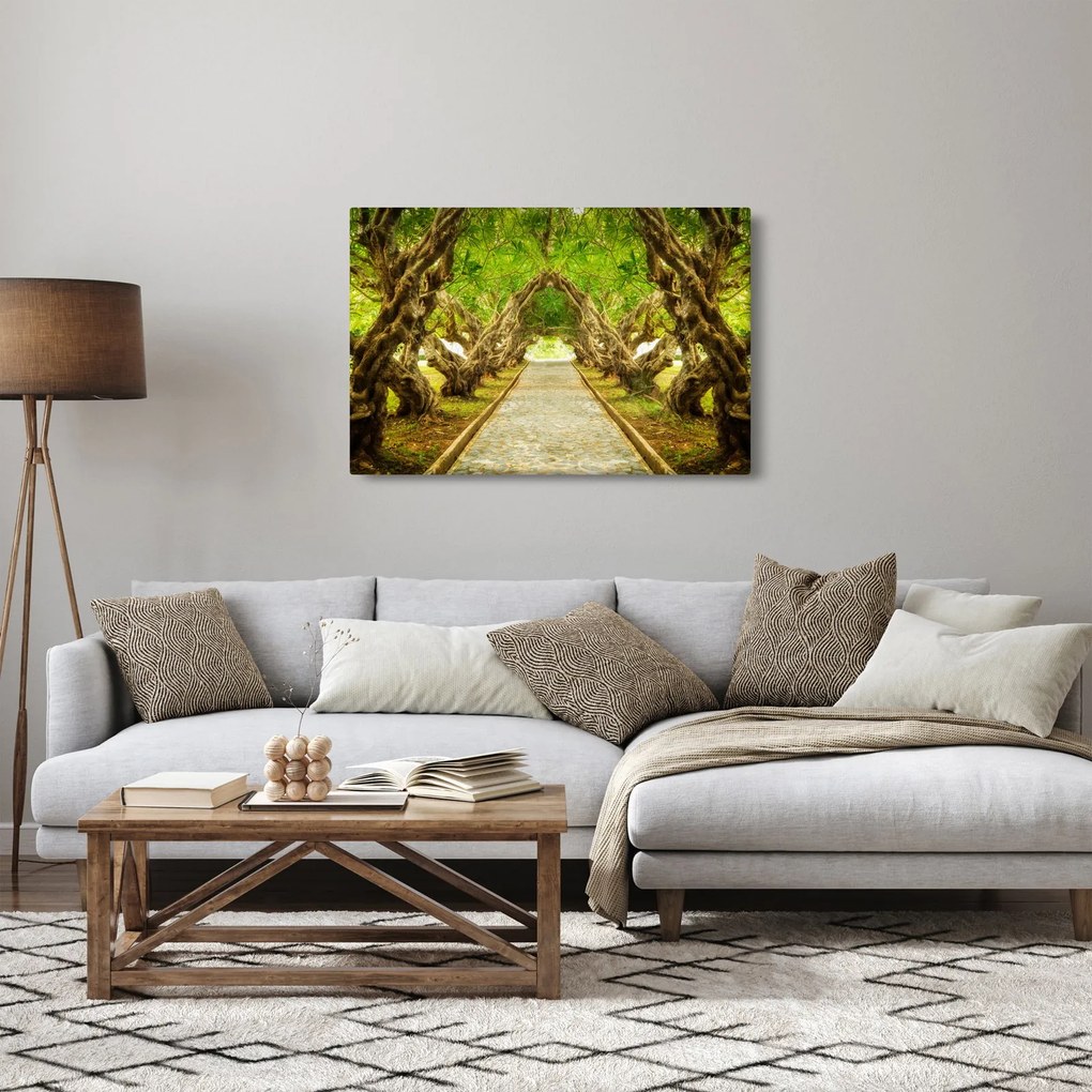 Obraz - Živý tunel z plumérií (90x60 cm)