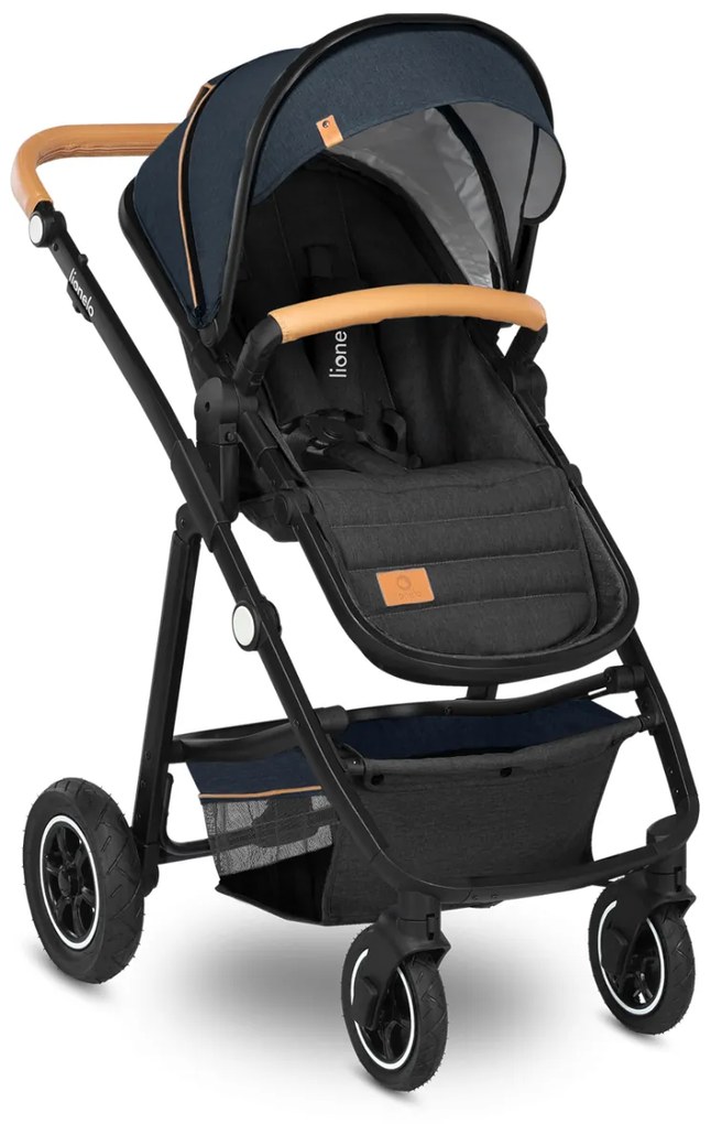 Kombinovaný kočík Lionelo Amber 3v1 blue navy