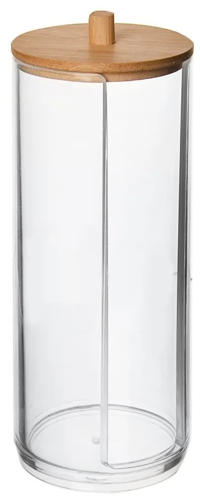 Orion Organizér / Zásobník na vatové, odličovacie tampóny, akryl, bambus WHITNEY