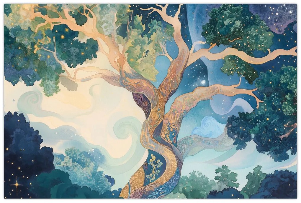 Obraz – Vesmírny strom (90x60 cm)