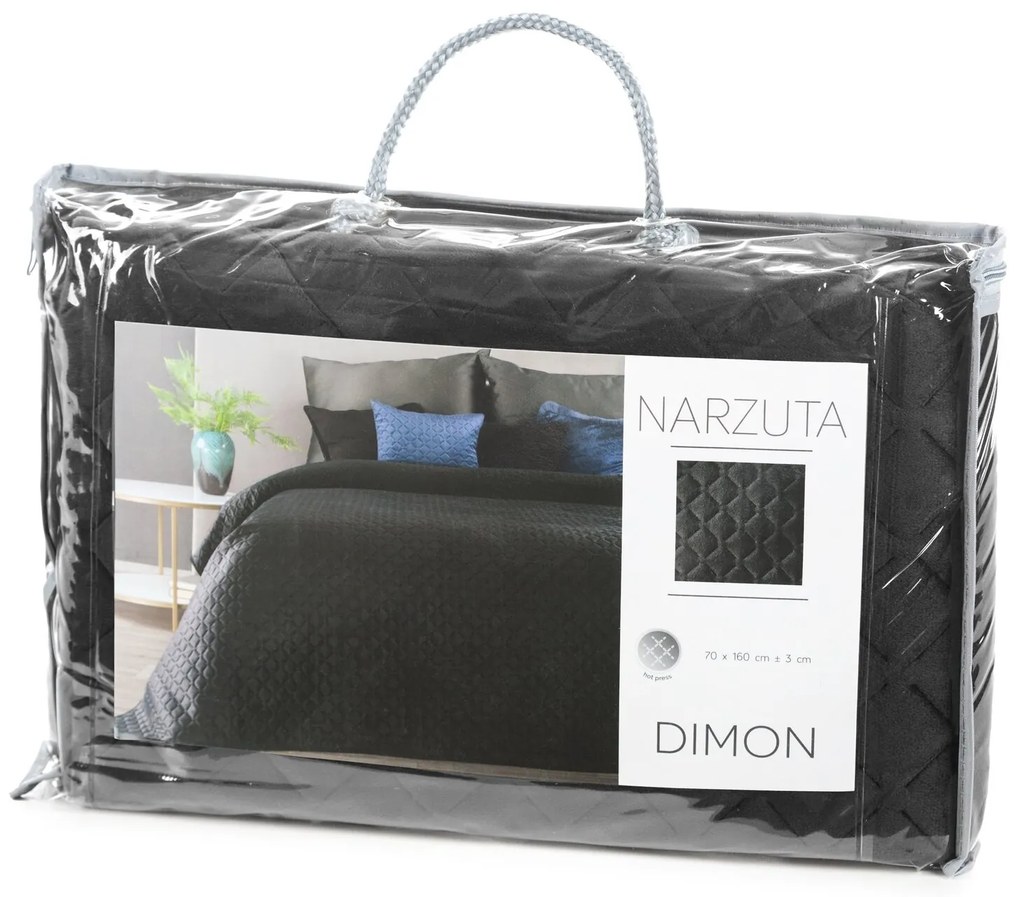 PREHOZ NA KRESLO DIMON 70X160 CM ČIERNY