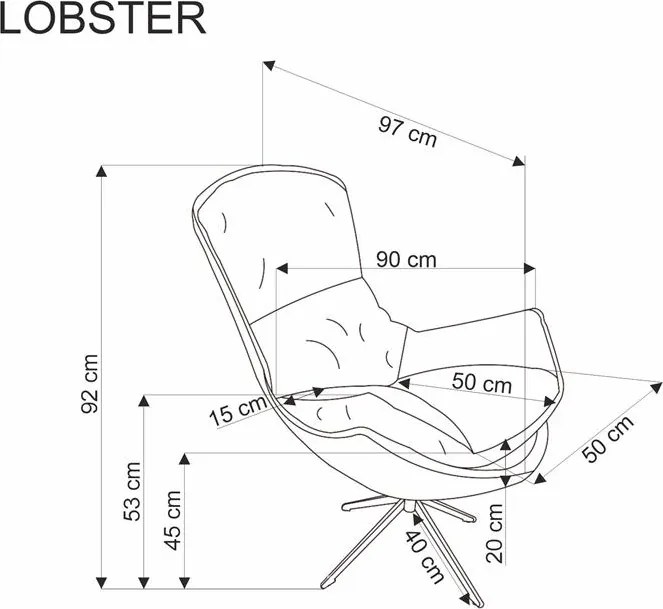 Kreslo Lester (škoricová). Vlastná spoľahlivá doprava až k Vám domov. 1092539