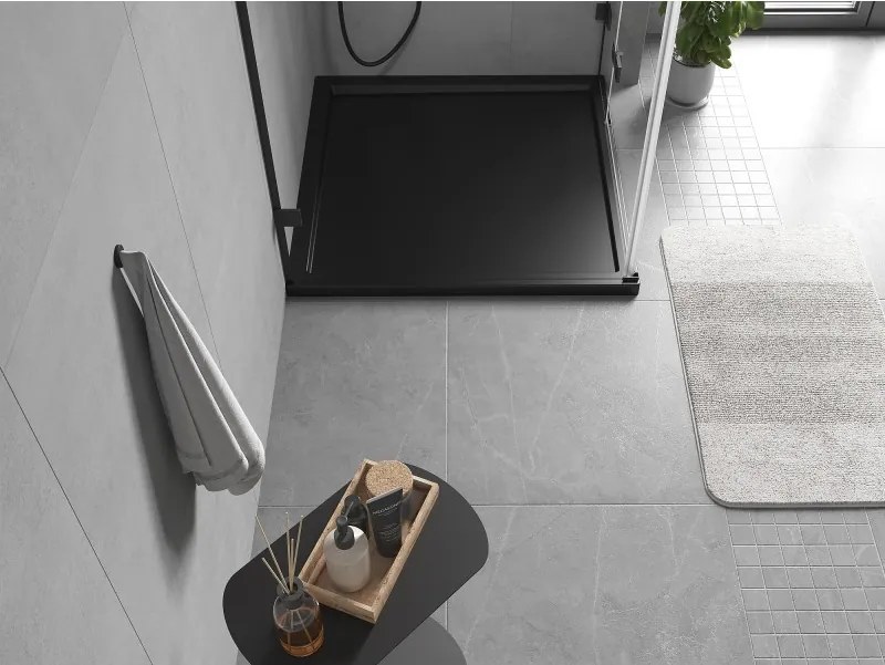 Mexen Flow štvorcová sprchová vanička slim 85 x 85 cm, čierny mat - 46S708585