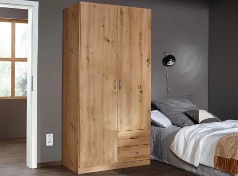 Šatníková skriňa Case, 91 cm, dub artisan%