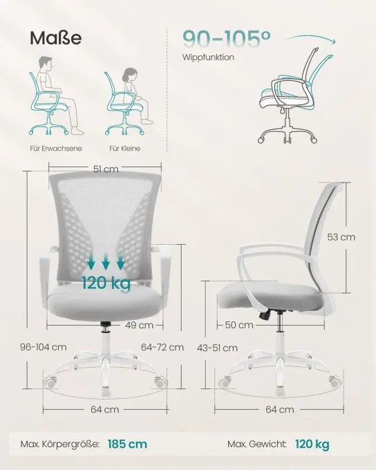 Kancelárska stolička OBN022GD01