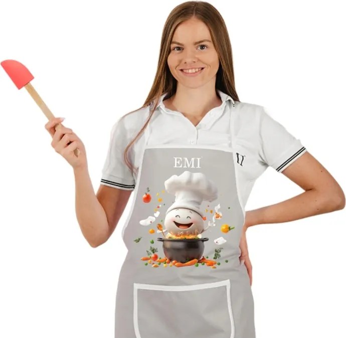 Kuchynská zástera Gusto EMI, sivá