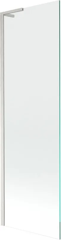Mexen Next L, 1-krídlová vaňová zástena 60 x 150 cm, transparent, 6mm číre sklo, profil brúsená oceľ, 895-060-000-03-00-97
