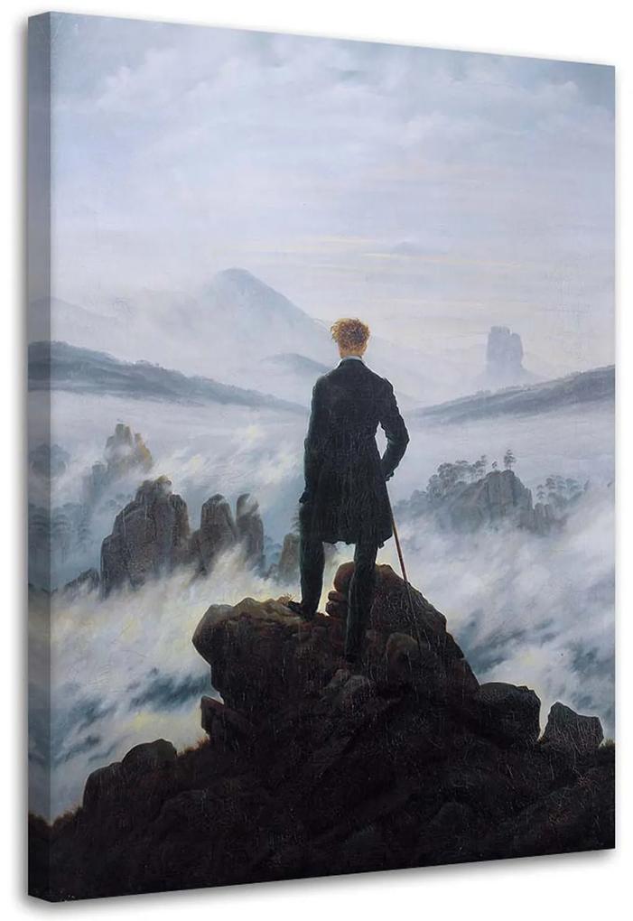 Gario Obraz na plátne Pútnik nad morom hmly - Caspar David Friedrich, reprodukcia Rozmery: 40 x 60 cm